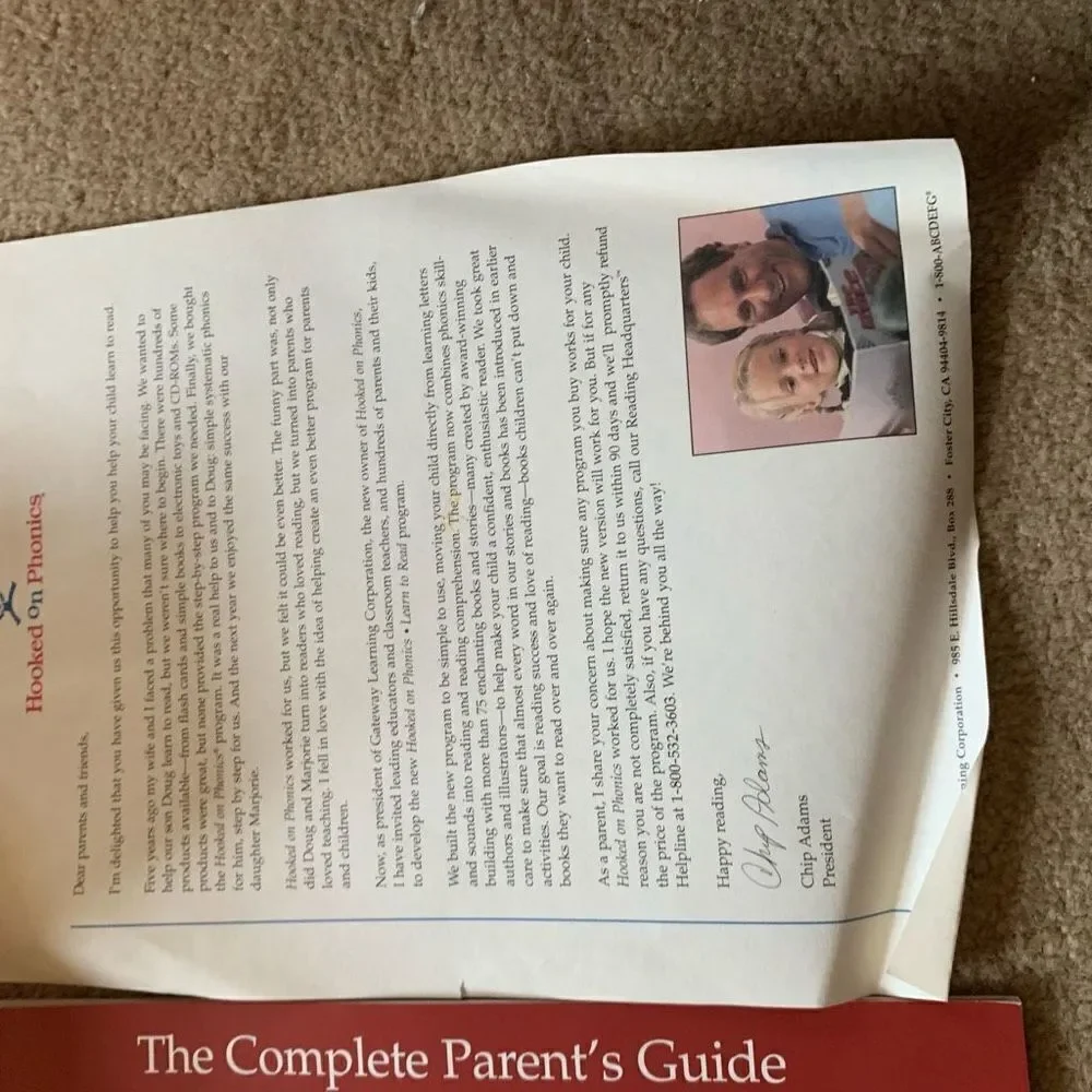 Hooked On Phonics Parents Tool Guide *See Description*